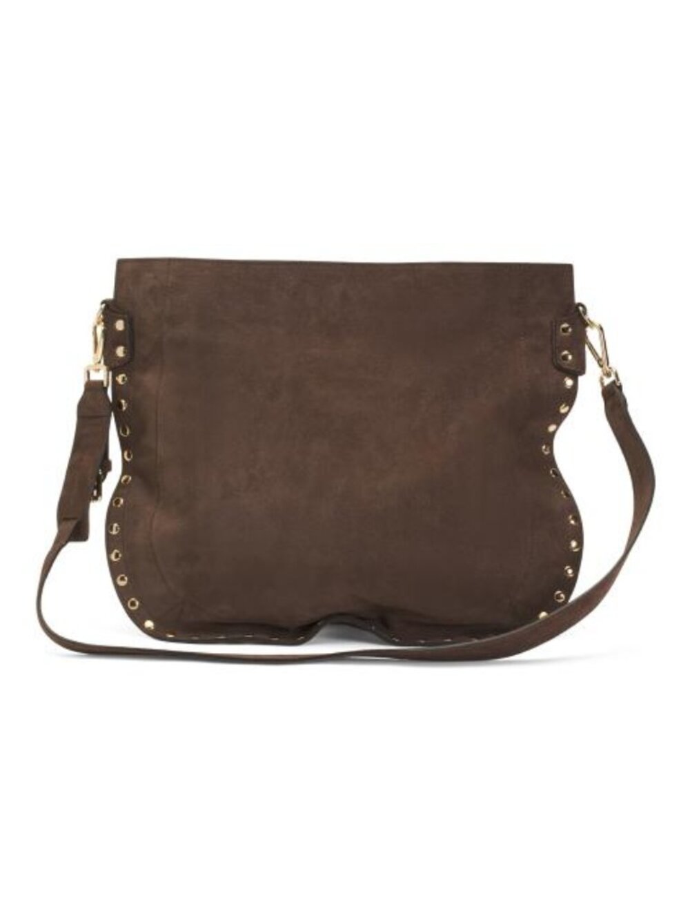DIVINA FIRENZE Made In Italy Leather Studs Round Crossbody
